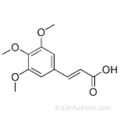 Acide 2-propénoïque, 3- (3,4,5-triméthoxyphényl) - CAS 90-50-6